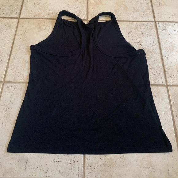 Old Navy Ultralite Go-Dry 2X Black Ribbed Tank Top - Picture 5 of 6